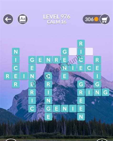 wordscapes puzzle 976|Wordscapes Level 976, Calm 16 Answers .